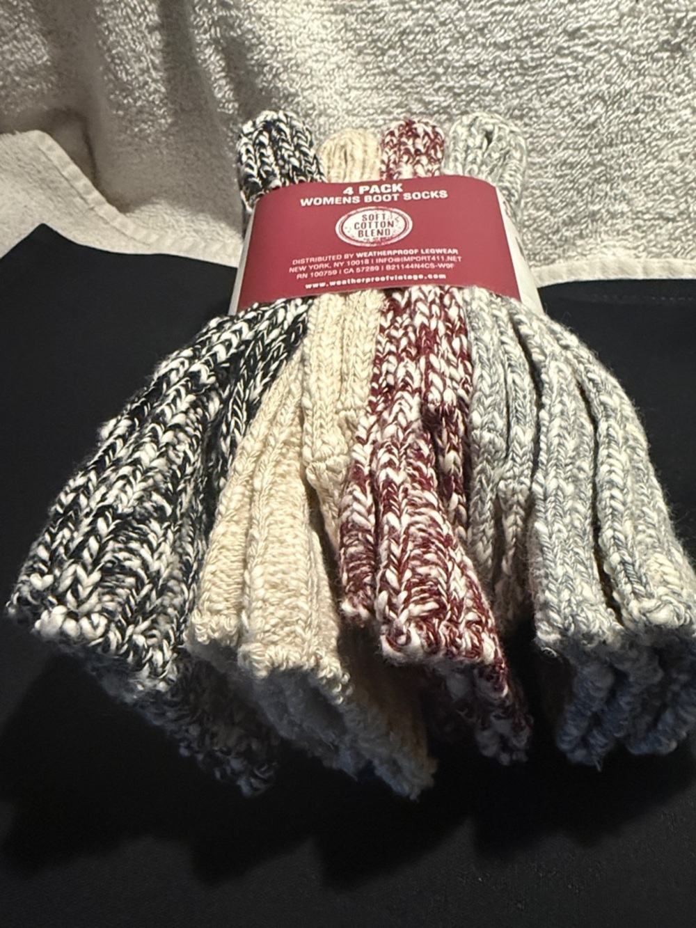 Women’s 4 pack boot socks weatherproof vintage soft cotton blend - Picture 5 of 5